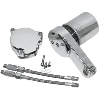 BA-2640-00 - Baron V-Star Oil Filter Relocation Kit For Yamaha XVS 1100 V-Star Custom 1999-2011 (US Models) - Chrome