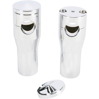 HRS1354-C - Accutronix Elite Custom Billet Aluminium Risers For Harley Davidson FLSTS 1340 1997-1999 10 cm (4") Straight - Chrome