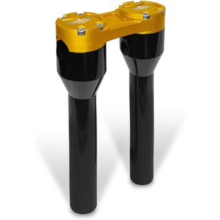HB-RS1-8-BG - Heinz Bikes Clubstyle Pullback Riser For Harley Davidson FLD 1690 2012-2013 20.5 cm (8") - Black/Gold