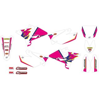 2242AA - Blackbird Retro Graphics Kit For Yamaha YZ125 2002-2021 - Pink/White