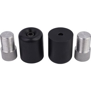 7251619 - BikeTek Black STP Bar End Sliders For Yamaha YZF-R6 1998-Onwards
