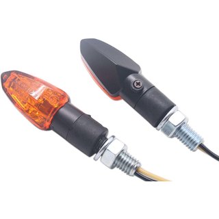 011701211 - Parts Europe LED Turn Signals For Harley Davidson FLHTC1340 1988 Black Amber