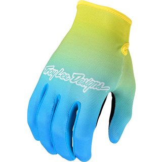 Troy Lee Designs Flowline Faze Motocross Gloves - Blue Yellow