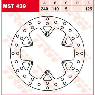 MST439 - TRW Round Fixed Brake Disc 240mm For Husqvarna 701Supermoto 2017-2022 Rear