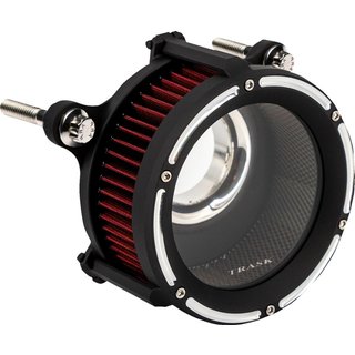 TM-1024RC - Trask Assault Charge High-Flow Air Cleaner Kit For Harley Davidson FLHRXS 1868 2024-2025 - Black/Reverse Cut/Silver