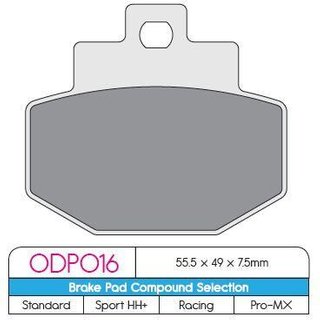 ODP016 - DP Brakes ODP Organic Brake Pads For Vespa 946 125 ABS 2013-2023 Rear