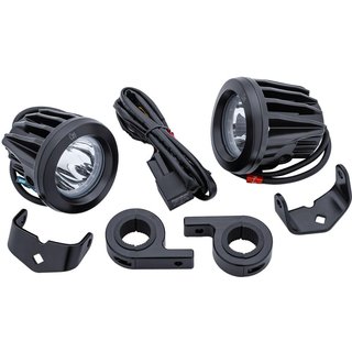 45019 - Ciro TAC-10 Light Cannons For Harley Davidson FLH 1868 ABS 2021 Black Clear