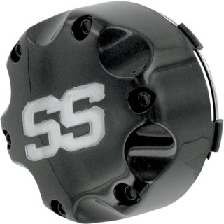 B110SS - ITP Replacement SS112 Wheel Centre Cap For Kawasaki KVF650 4X4 2005-2012 - Black/Silver