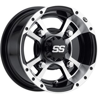 1028337404B - ITP SS112 Sport Wheel For Yamaha YFM125R 2011-2013 Rear 10x8" - Black/Diamond-Cut/Silver