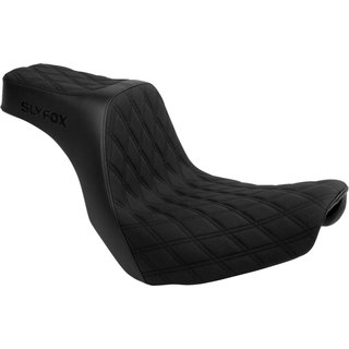 4701C-SLYFOX - Slyfox High Noon Seat For Harley Davidson FLSB 1750 ABS 2018-2021 Black Logo/Double Diamond - Black