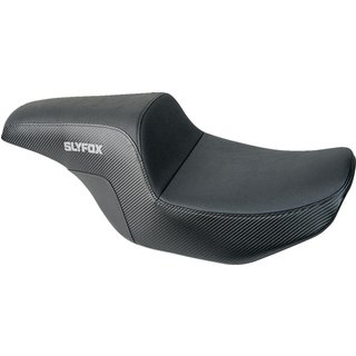 4685B-SLYFOX - Slyfox The Drifter Seat For Harley Davidson FLHX 1923 ABS 2024 Carbon Fiber/Logo/Smooth - Black/Grey