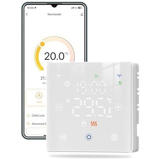 MOES WiFi Smart Thermostat, Gas Boiler Floor Heating, White