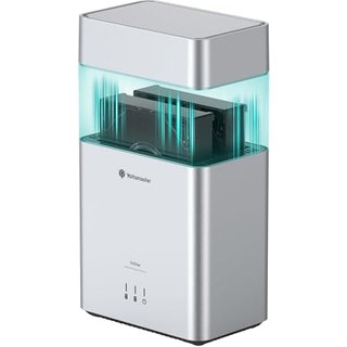 Yottamaster 2-Bay 3.5" HDD Enclosure, Tool-Free Magnetic Top Cover – Supports 48TB (2×24TB), Silent Fan, Auto Sleep, Plug & Play (Win/Mac/Linux), 1