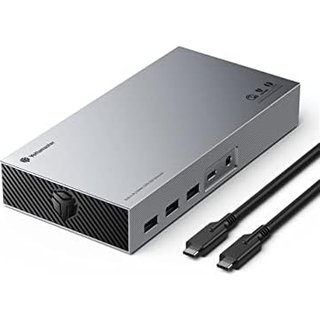 Yottamaster USB Dock with Dual M.2 Slots, 40Gbps USB C Hub with Thunderbolt 3 Port, Ethernet, Audio, DisplayPort, 24V/5A Charging, USB-C Port, 2 USB-A