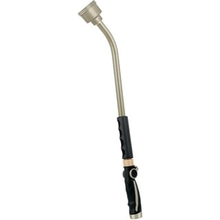 RESTMO Long Watering Wand, 24 Inches Gentle Soft Full Shower Sprayer Wand with Thumb Flow Control, Heavy Duty Metal Hose Wand for Hanging Baskets, Shr