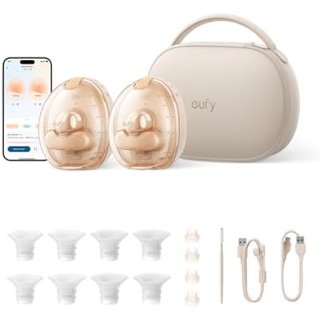 eufy Breast Pump S2 Pro, Wearable Electric Breast Pump with Heated Massage