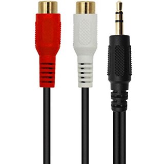 QiCheng&LYS 3.5mm to RCA Audio Extension Cable,Gold Plated 3.5mm Male to 2RCA Female Stereo Y Splitter Audio Cable for Smartphones,MP3 Tablets Speaker