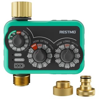 RESTMO Irrigation Timer Water Timers for Irrigation 3-Dial Analog