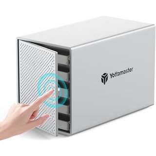 Yottamaster 5 Bay Hard Drive Enclosure, 90TB Aluminum Non-RAID DAS -PS500U3
