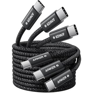 Anker 240W Zolo USB C to USB C Cable (3Pack,1.5m), USB C Charger Cable