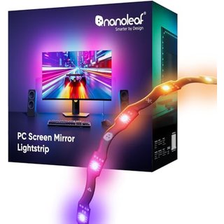 Nanoleaf PC Screen Mirror LED Strip Light, 2.5M RGBIC Zigzag Backlights