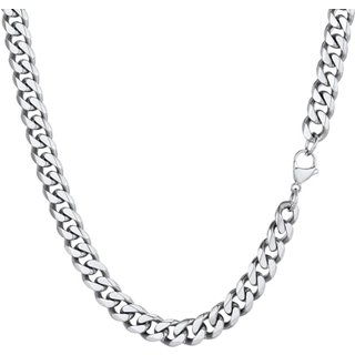 PROSTEEL Stainless Steel Mens Womens Necklace Husband 9mm 22 inch Steel Curb Link Chain
