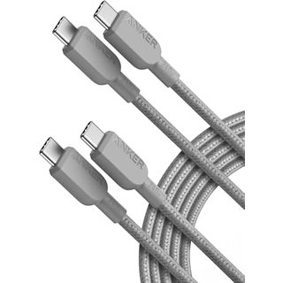 Anker USB C to USB C Cable (2Pack, 10FT/3m),240W Type-C Fast Charging Cord for iPhone 16/15 Series,MacBook Pro 2020,iPad Air 4 and More (Grey)
