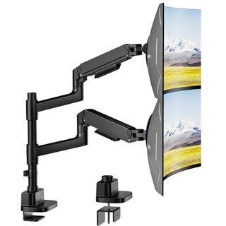 PEGZONE Dual Monitor Arm Heavy Duty Gas Spring for 17-49in Max 44lbs Black