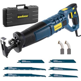 Enventor Reciprocating Saw with Variable Speed, 850W 2800SPM 28mm Stroke