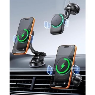INIU for MagSafe Car Mount Charger, Qi2 Certified 15W Fast Charging