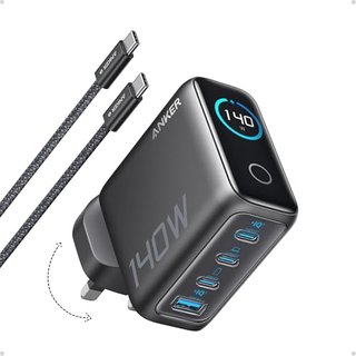 Anker 140W Max 4-Port GaN Charging Blocks,Smart Display for MacBook Charger