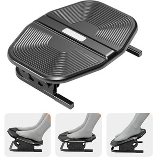PEGZONE Footrest for Under Desk with Massage, Adjustable Tilt, Steel Base