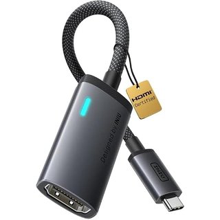 INIU USB C to HDMI Adapter, HDMI Certified 4K@60Hz with Smart LED