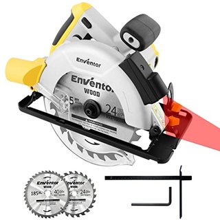 Enventor Circular saws with Laser Guide, 1200W 5800RPM 185mm 2 Blades
