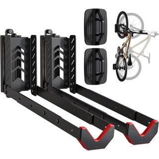 monTEK Swivel Bike Wall Mount, No-Lift Bike Rack, Adjustable Bike Hanger