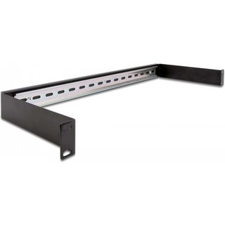 DeLOCK 19″ DIN rail Panel 1U black