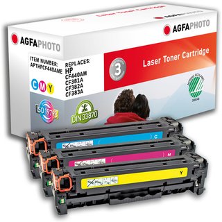 AgfaPhoto APTHPCF440AME toner cartridge 3 pc(s) Cyan. Magenta. Yellow
