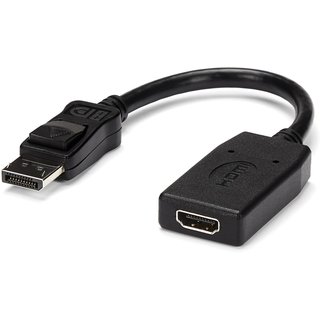 StarTech.com DisplayPort to HDMI Adapter - DP to HDMI Adapter/Video Converter - 1080p - VESA Certified - DP to HDMI Monitor/Display/Projector Adapter Dongle - Passive - Latching DP Connector