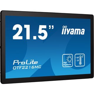 iiyama OTF2216MC-B1 computer monitor 54.6 cm (21.5") 1920 x 1080 pixels Full HD LCD Touchscreen Black