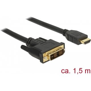 DeLOCK 85583 video cable adapter 1.5 m DVI-D HDMI Type A (Standard) Bl