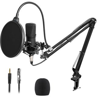 ProSound XLR to 3.5mm Microphone with Boom Arm Kit Condenser Cardioid