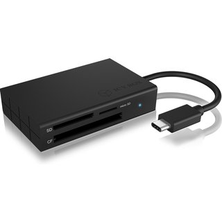 ICY BOX IB-CR401-C3 card reader USB 3.2 Gen 1 (3.1 Gen 1) Type-C Black