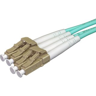 Cablenet 1m OM3 50/125 LC-LC Duplex Aqua LSOH Fibre Patch Lead