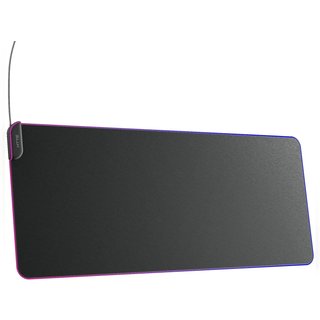 HYTE CNVS Intense Play Mat: Custom RGB LED 50-Pixel qRGB Array Waterproof Extended Premium Silky 28 SPI 900mm x 370mm USB C Gaming Mouse Pad