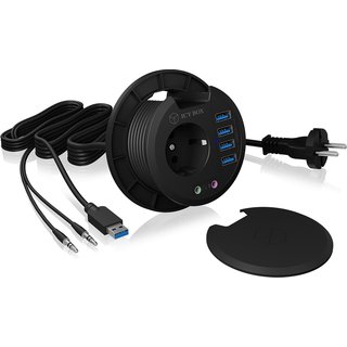 ICY BOX IB-HUB1430 socket-outlet Black