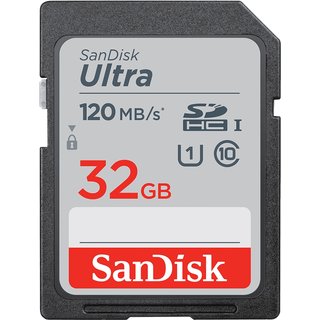 SanDisk 32GB Ultra SDHC UHS-I / Class 10 Memory Card, Speed Up to 120MB/s (SDSDUN4-032G-GN6IN)