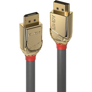 Lindy 20m DisplayPort 1.2 Cable. Gold Line