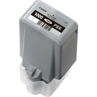 Canon PFI-1000PBK Photo Black Ink Cartridge. Colour ink type: Dye-based ink Black ink volume: 80 ml Printing colours: Photo black Black ink page yield: 2205 pages