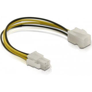 DeLOCK Power cable P4 male/female 0.15 m