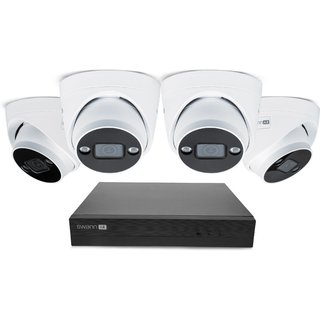 Swann AdvancedX 4K Wired NVR CCTV 4 Dome Camera Kit 8 Channel 1TB HDD